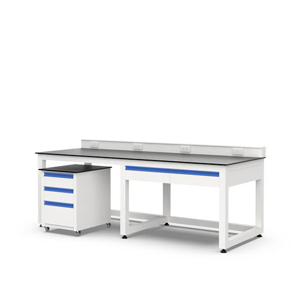 耐酸鹼儀器桌,適合於惡劣環境下使用,下方收納空間